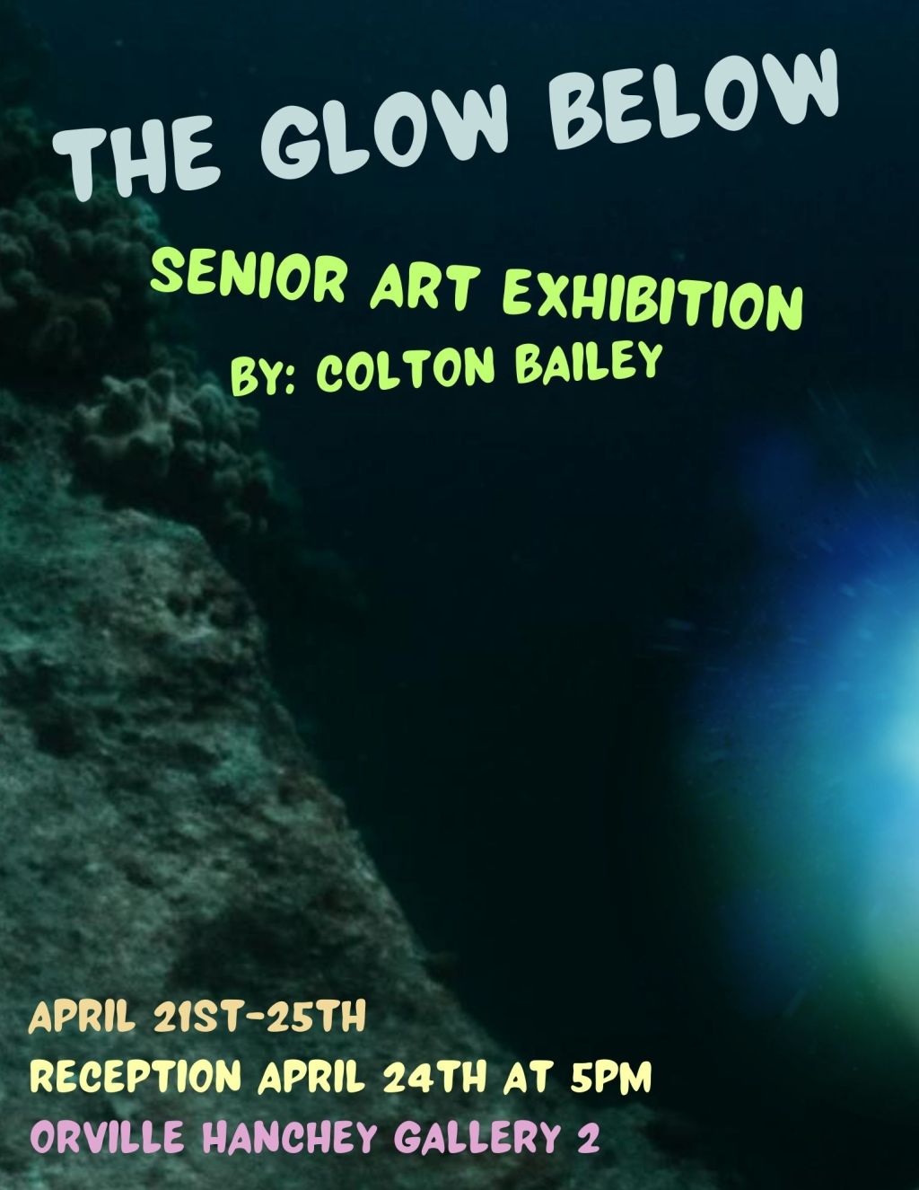 Colton Bailey Senior Exhibition to be held April 21-25 