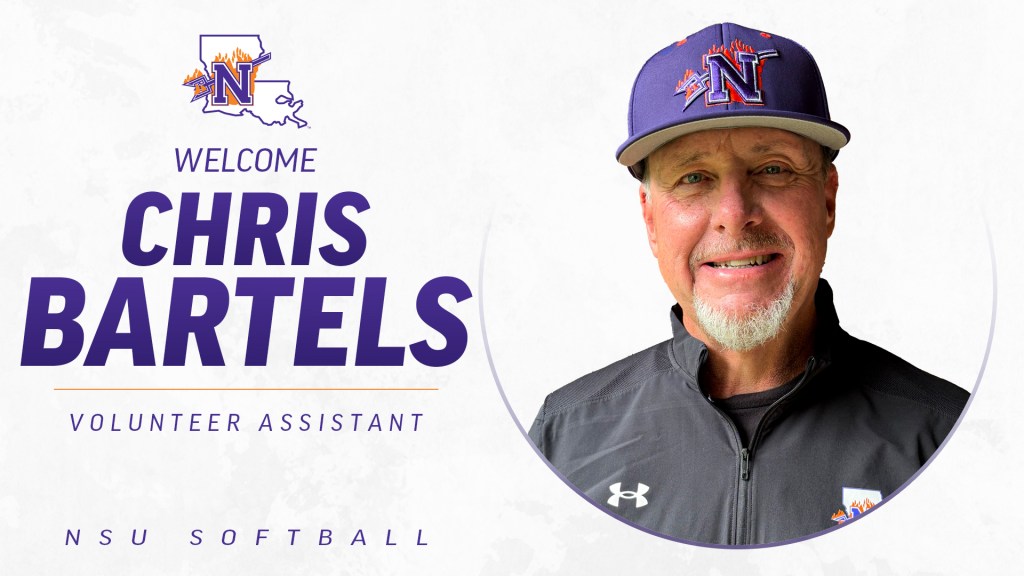 NATCHITOCHES – Northwestern State head coach Jenny Fuller announced the addition of assistant Chris Bartels to the coaching staff on Tuesday afternoon. Bartels has been involved with the game of softball, both as a player and coach, for more than 35 years. “We’re excited to bring Chris on staff,” Fuller said. “He brings a wealth of experience and has a strong track record as a recruiter that will be an asset to our program. He has a keen eye for identifying top-tier talent and his ability to connect with student-athletes and their families on a personal level really sets him apart.” He makes his way to Natchitoches after spending the past two seasons as an assistant coach and recruiting coordinator at Weatherford College, a junior college program located in Weatherford, Texas just west of Dallas/Forth Worth. During his time with the Coyotes, Bartels recruited over 35 players in the 2023 through 2027 high school graduating classes to WC where they won more than 60 games across the past two seasons.&nbsp; Bartels helped develop those players to continue their careers at four-year programs, sending nine from the 2025 team to their next stop including five to Division I programs, the most in one season for the Coyotes. Among those DI transfers are his daughter Hanna and her teammate Peyton Young who have both committed to Northwestern State in the 2026 class. The Coyotes reached as high as the No. 16 ranking in the National NJCAA Poll this past season and finished the year ranked No. 20 with wins over five teams that advanced to the NJCAA Division I World Series. Prior to his time at Weatherford, Bartels served in the same role he did for the Coyotes while at Arkansas Rich Mountain. There he helped the Bucks earn a spot in the top 25 national rankings for the first time in program history, success they have maintained in each of the past two seasons after his departure. Bartels has not only seen success at the junior college level but also during his time as a travel ball coach. While coaching with Centex Buzz Fastpitch, Texas Glory and American Freedom and others he amassed over 300 career victories while working with some of the top high school talent in Texas. A 1988 graduate of Texas State Technical College in Waco, Bartels is also an experienced player having seen action in more than 1,700 games during his time playing nationally in the Men’s Open USSSA and ASA Class A leagues.&nbsp; He won multiple state titles during his time as a player for teams like the Waco Mullets, Texas Thunder San Angelo, Broncos DFW, Stingers and Holy Angels in the 1980s through 2000s. Bartels also served eight years in the Texas State Guard as a staff sergeant and worked more than 20 years in corporate America at Pitney Bowes&nbsp;Inc.