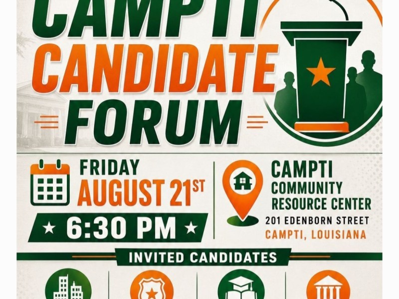 Campti Candidate Forum Set for Friday, August&nbsp;21